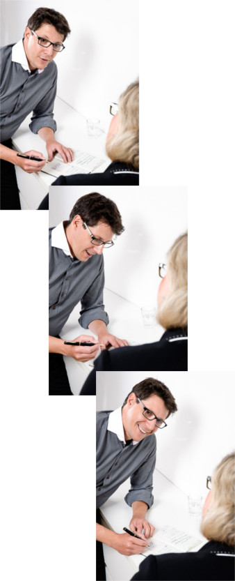Kundengespräch zur Anwendungsberatung